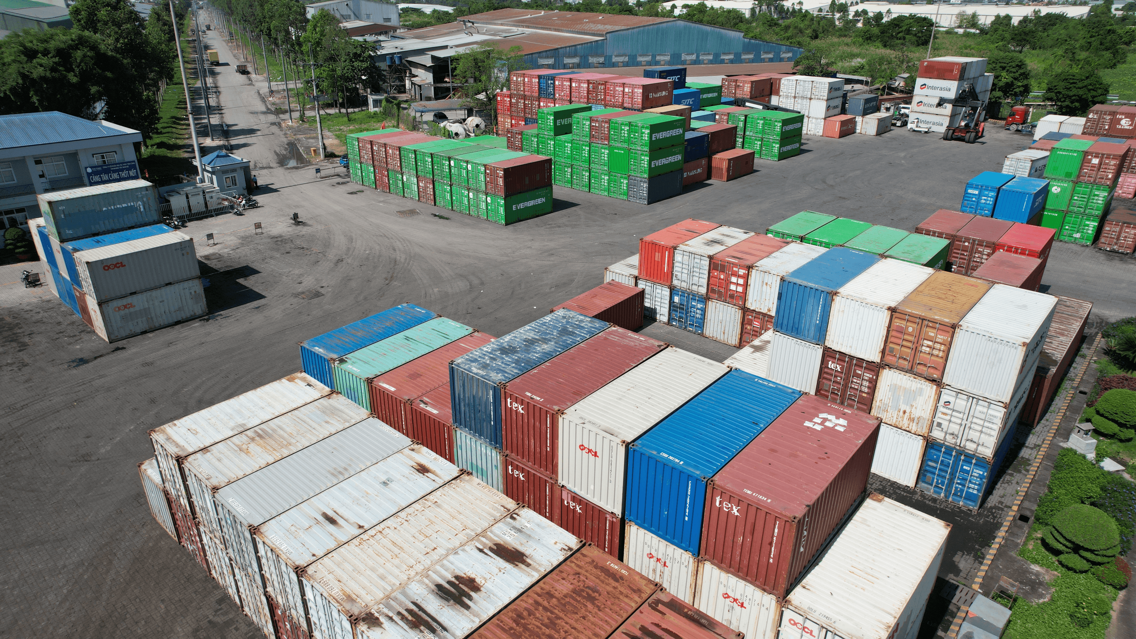Container yard and logistics operations.